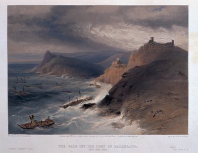 The Gale off the Port of Balaklava, engraved by R. Carrick, from 